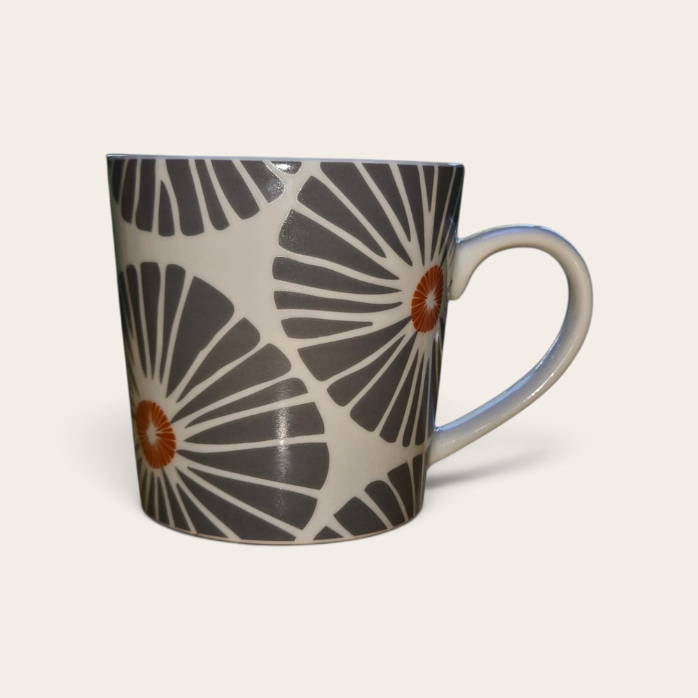 Paperproducts Design Kahopo Bella Caronia Porcelain Coffee Mug Gray Orange MCM